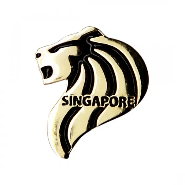 Collar Pin — Merlion Head