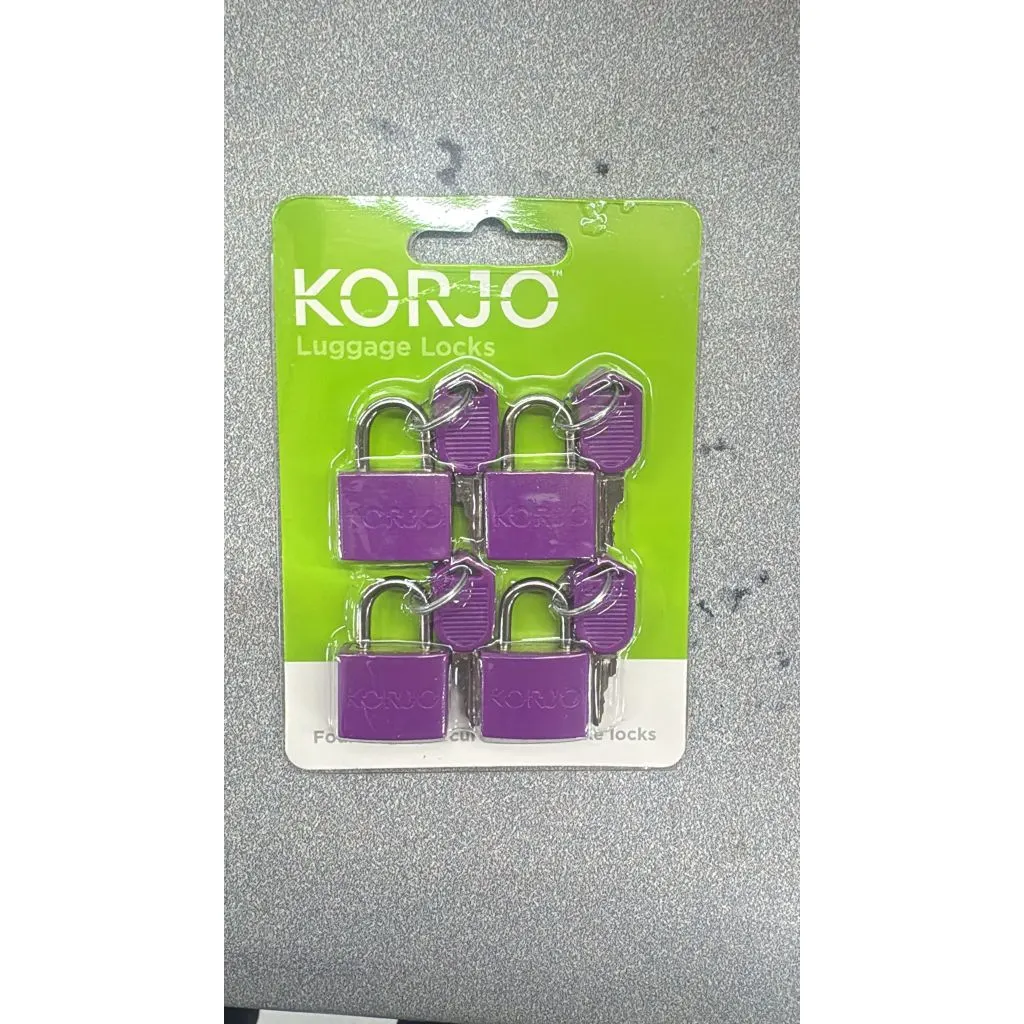 Korjo Luggage Lock (4-Pack, Keyed)